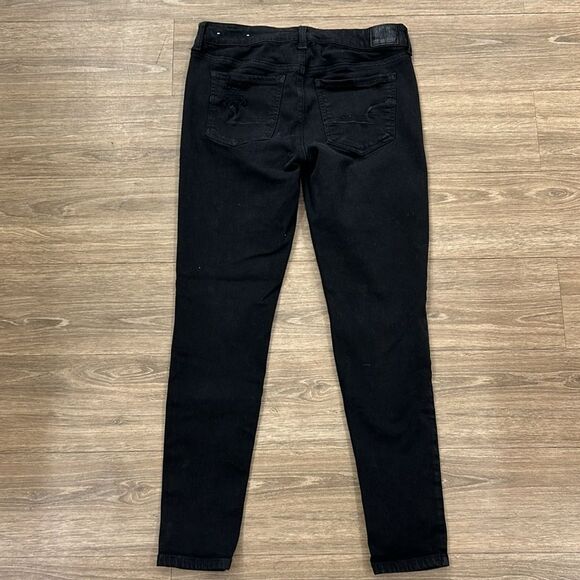 American Eagle Black Distressed Jegging Jeans - Picture 8 of 8